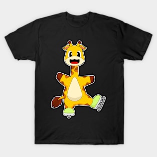 Giraffe Ice skating Ice skates T-Shirt